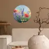 Weide - Bloemen - Kleurrijk Wandcirkel behangsticker klein -sfeer1