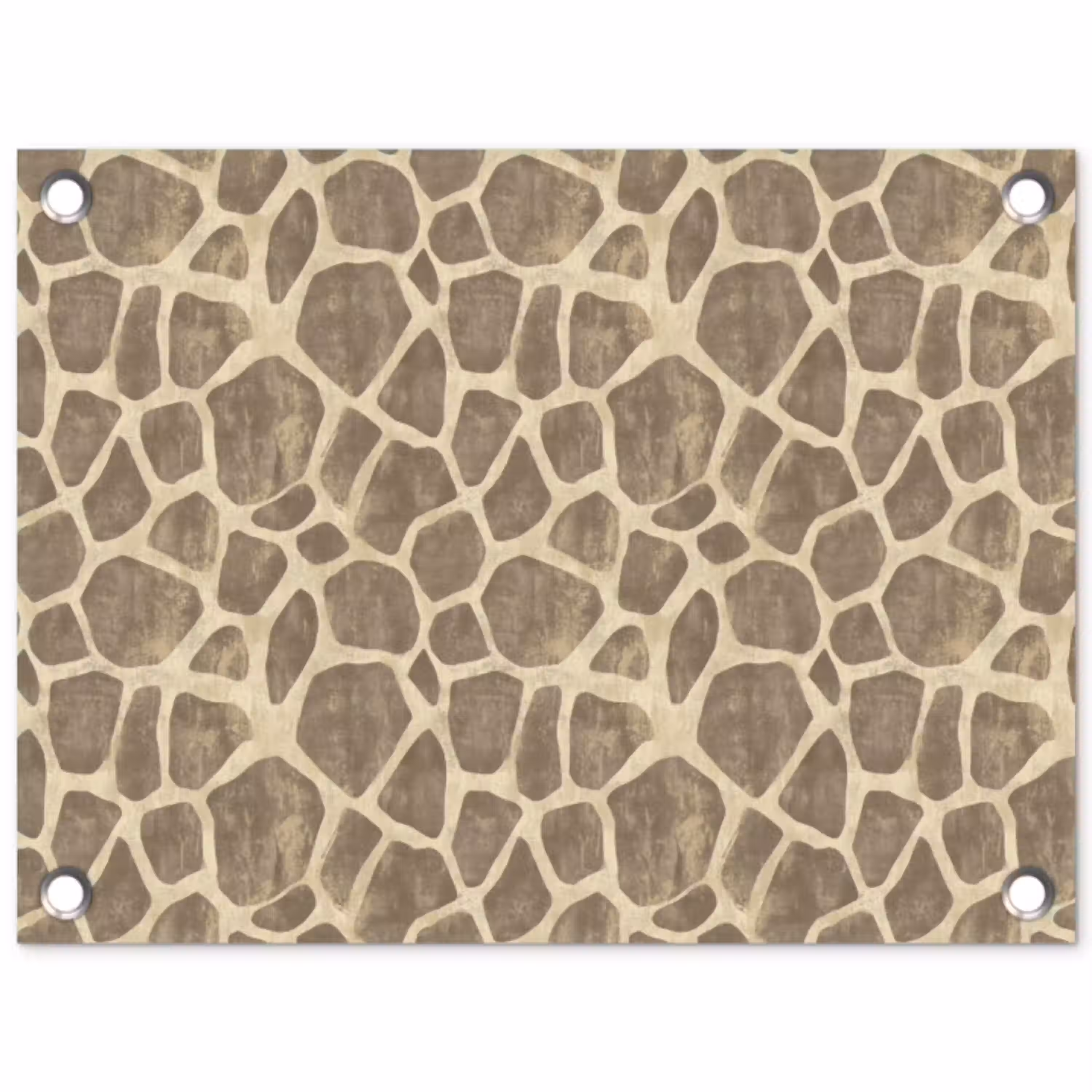 Giraf - Patroon - Beige - Bruin tuinposter los doek klein 239 -3d