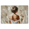 Vrouw - Verf - Abstract - Beige - Modern Placemat vinyl groot -zzsfeer1_Kitchenyeah-website