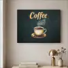 Koffie - Schotel - Koffiebonen - Retro Textielframe zwart klein -sfeer2