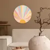 Illustratie - Zon - Pastelkleuren Wandcirkel plexiglas klein -sfeer1
