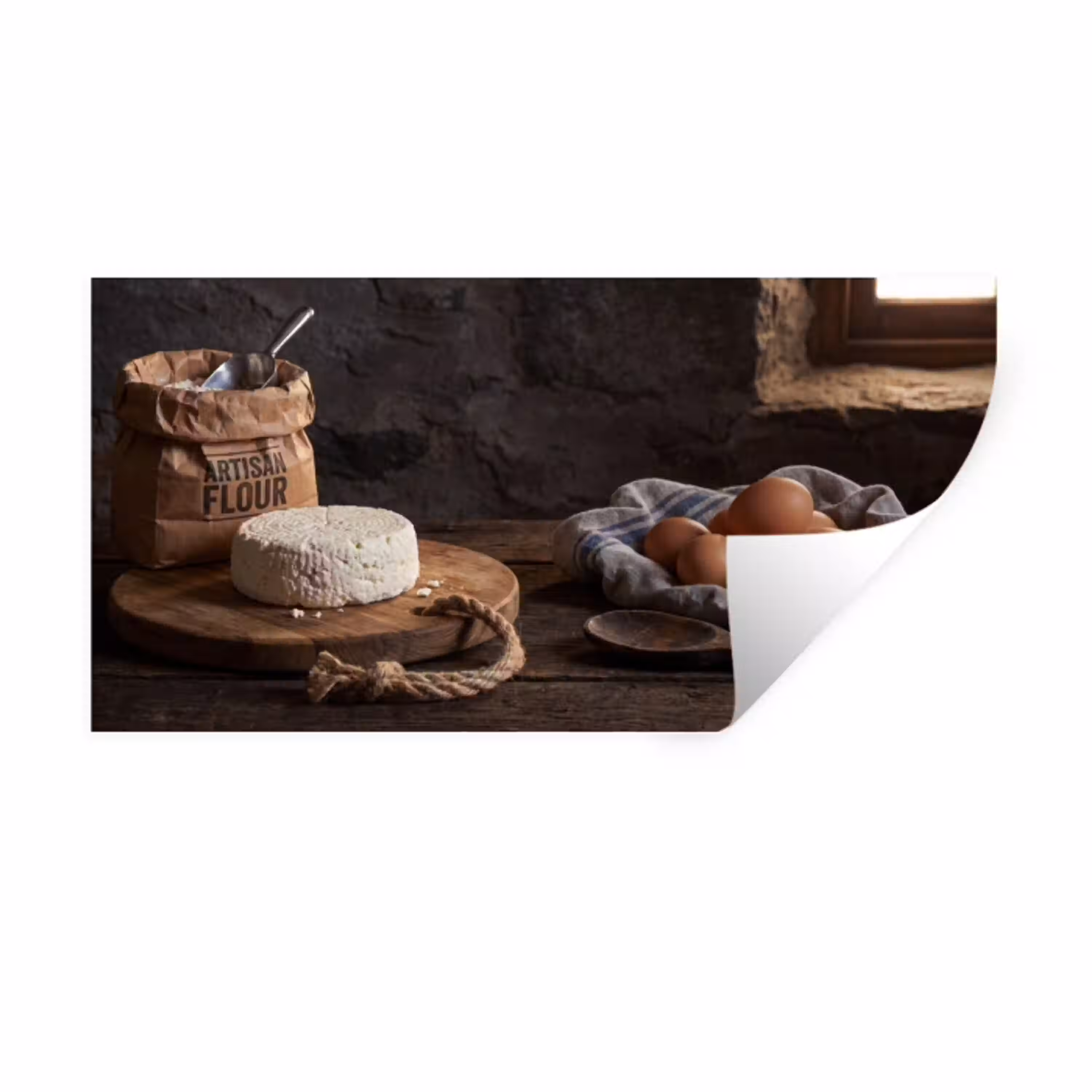 Meel - Eieren - Eten Muursticker klein -3d