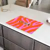 Zebraprint - Grafisch - COOL - Oranje Inductie beschermer vinyl 3mm klein -sfeer8