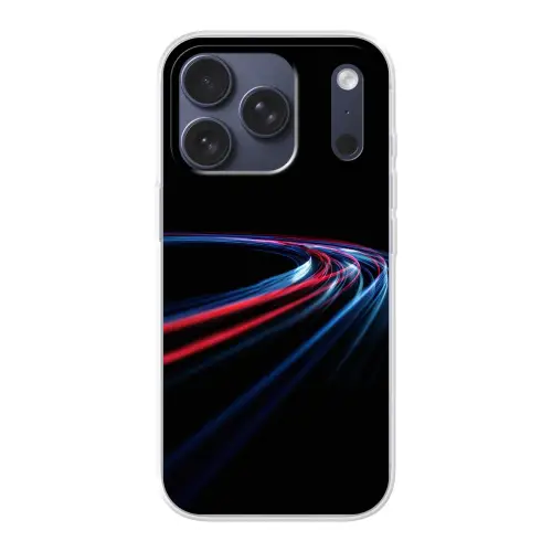Gaming - Lichtbanen - Golvend - Rood Telefoonhoesje iPhone 17 Pro klein -3d