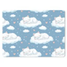Kitten - Wolken - Blauw muismat rubber klein 262 -3d