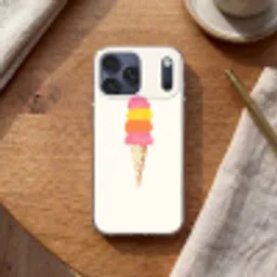 Schepijs - Hoorntje - Illustratie - Minimalistisch Telefoonhoesje iPhone 17 Pro Max klein -sfeer1