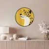 Cheetah - Illustratie - Geel Fotolijst rond zonder passe partout klein -sfeer3