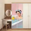 Badkamer - Eend - Blauw deurposter klein -sfeer3