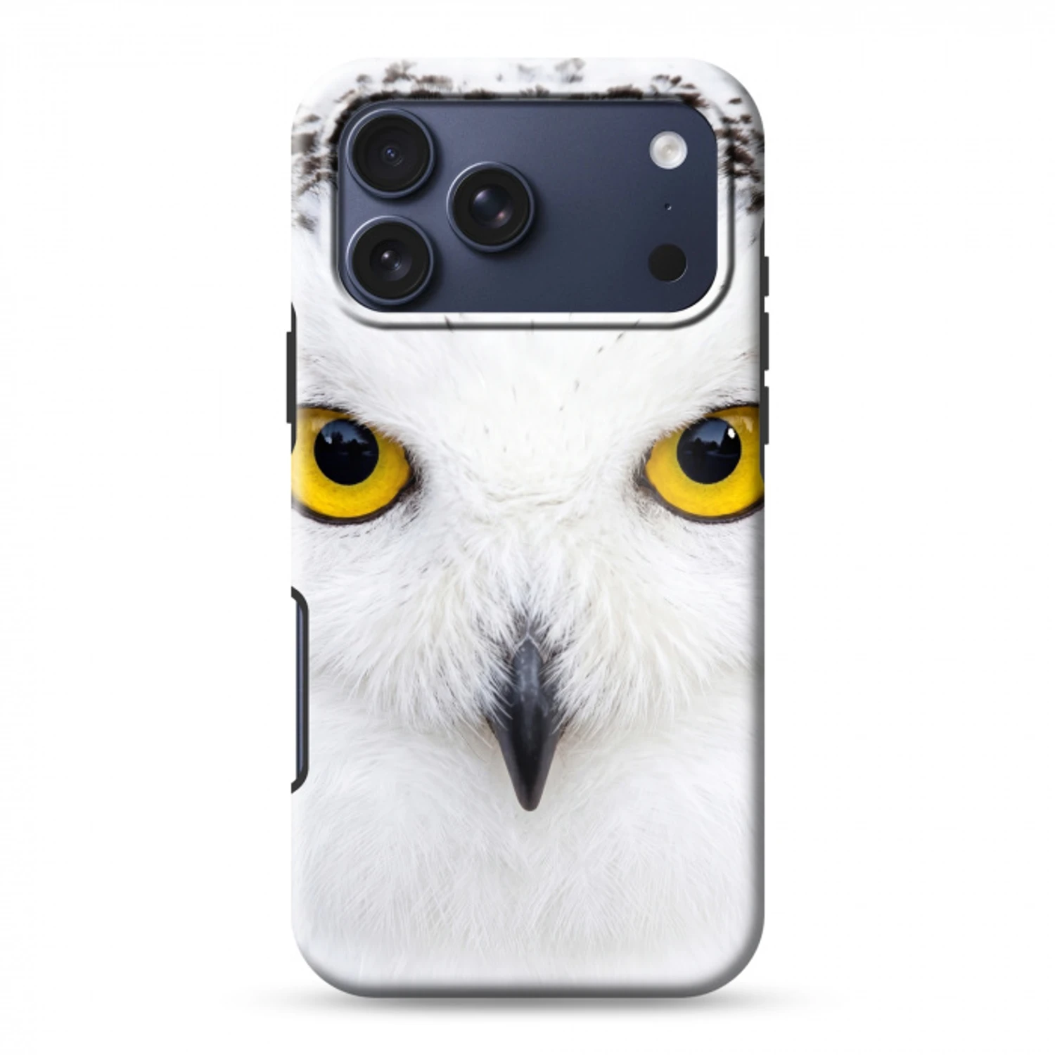 Sneeuwuil - Portret - Geel Toughcase MagSafe Apple iPhone 17 Pro Max klein -3d