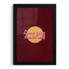 love your damn self - Cirkel - Glitter - Rood fotolijst zwart zonder passe partout klein -3d
