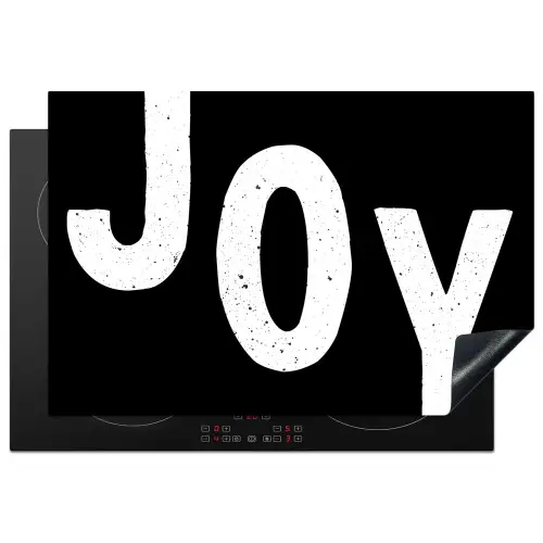 Kerstmis - Quotes - Joy - Zwart - Feest Inductie beschermer vinyl 3mm klein -3d