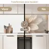 Bloem - Dahlia - Wit keuken achterwand 2 middel -voor-na2_NL