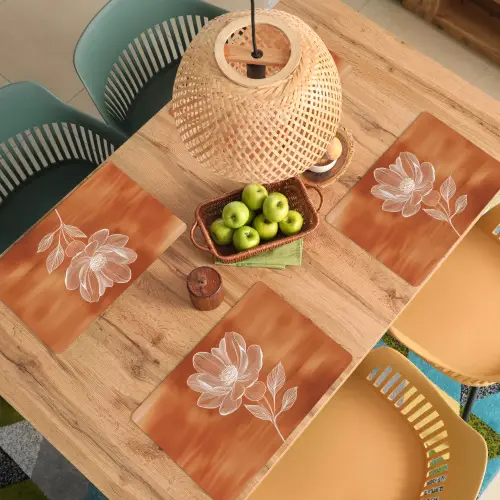 Bloem - Minimalistisch - Wit Placemat vinyl groot -zzsfeer5_Kitchenyeah-website