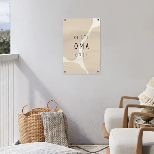 Spreuken - Beste oma ooit - Quotes - Oma tuinposter los doek klein -sfeer8
