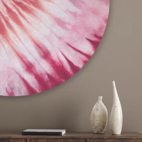 Hartvorm - Roze - Tie dye Akoestische PET Vilt - Rond klein -sfeer5_closeup