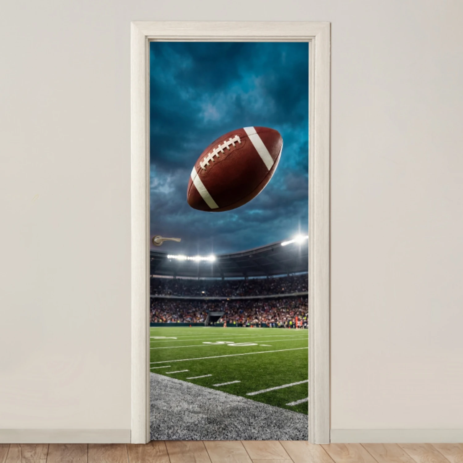 Football - Bal - Stadion - Sport deurposter klein -3d_beige