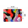 Abstract - Vormen - Kleuren - Stippen Placemat vinyl groot -specs