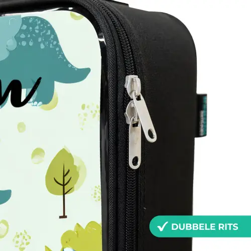 Dinos - Patroon - Natuur Kinderkoffer - Zwart klein -rits_NL