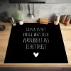 Spreuken - Geluk is het enige wat zich verdubbelt - Quotes Inductie beschermer vinyl 3mm middel -sfeer5
