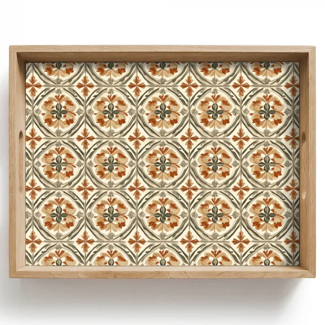 Tablett - Elegant - antik - farbenfroh