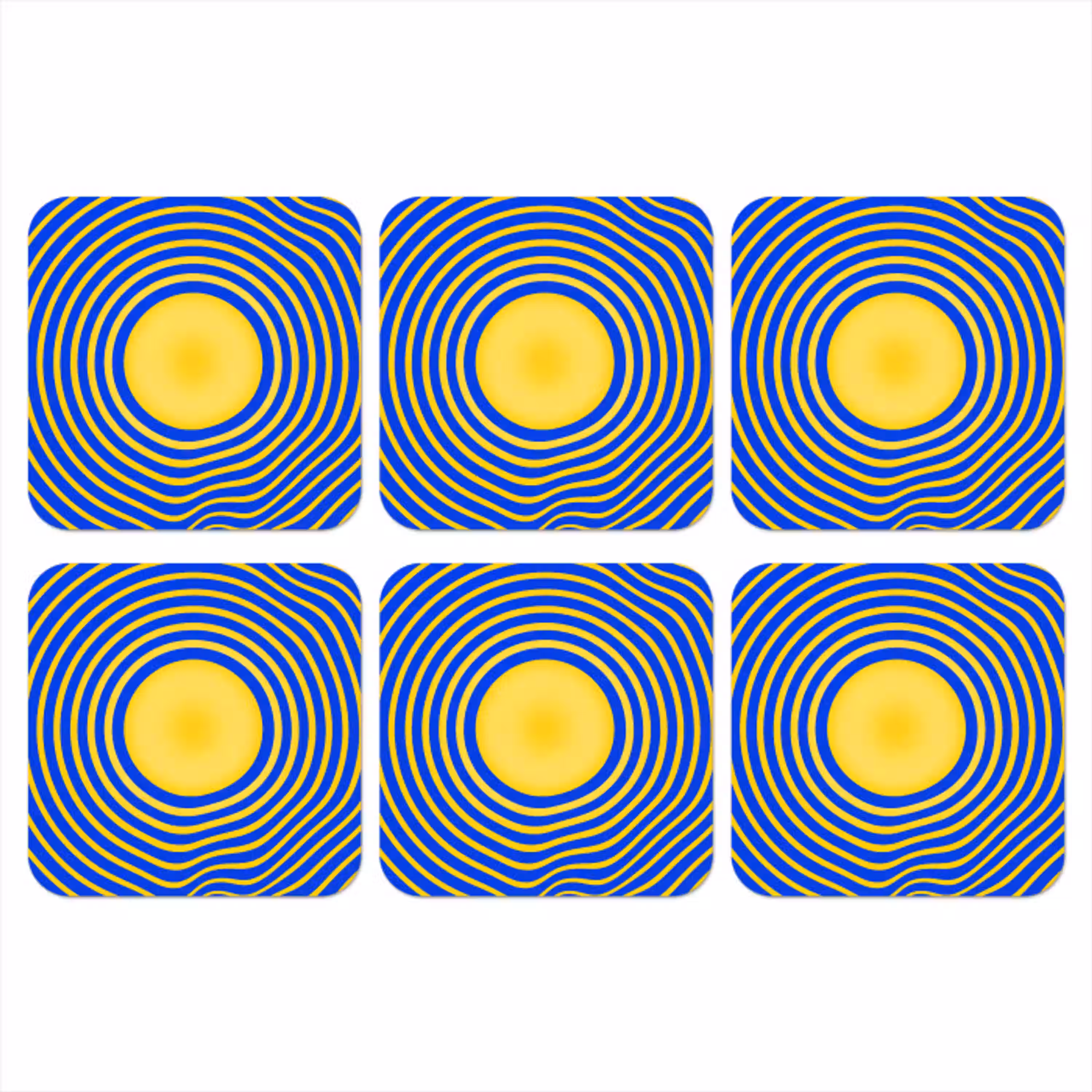 Abstract patroon - Blauw onderzetter kurk middel -3d