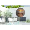 Doorkijk - Strand - Duinen - Zonsondergang Wandcirkel tuinposter met ringen klein -buiten2