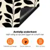 Botanisch - Dessin - Zwart - Beige Inductie beschermer vinyl 3mm klein 276 -zzzzzzz-td-onderkant