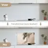 Palmboom - Schaduw - Trap - Beige keuken achterwand spatscherm klein -voor_na_NL