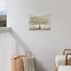 Boom - Beige - Goud - Verflook - Grijs tuinposter los doek klein -sfeer8