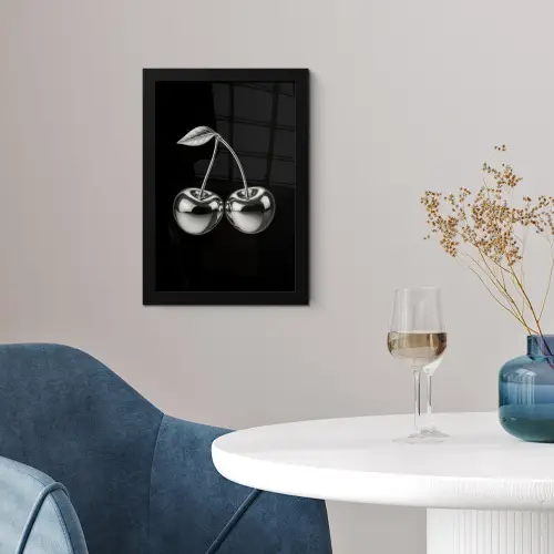Kers - Luxueus - Metallic fotolijst zwart zonder passe partout klein -sfeer4