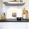 Theekop - Bladeren - Blauw Inductie beschemer met haakjes klein -sfeer2
