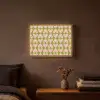 Patroon - Symmetrisch - Hartjes - Olijfgroen Light Box met batterij (Wandlamp) middel 907 -sfeer4