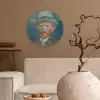 Zelfportret 1887 - Schilderij van Vincent van Gogh Wandcirkel kunststof plaat 5mm dik klein -sfeer1