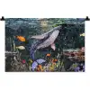 Mozaïek - Walvis - Koraal - Water Wandkleed katoen klein -zz3d