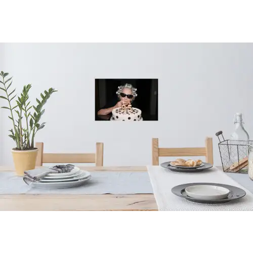Verjaardag - Krulspeld - Oma Muursticker klein -eettafel