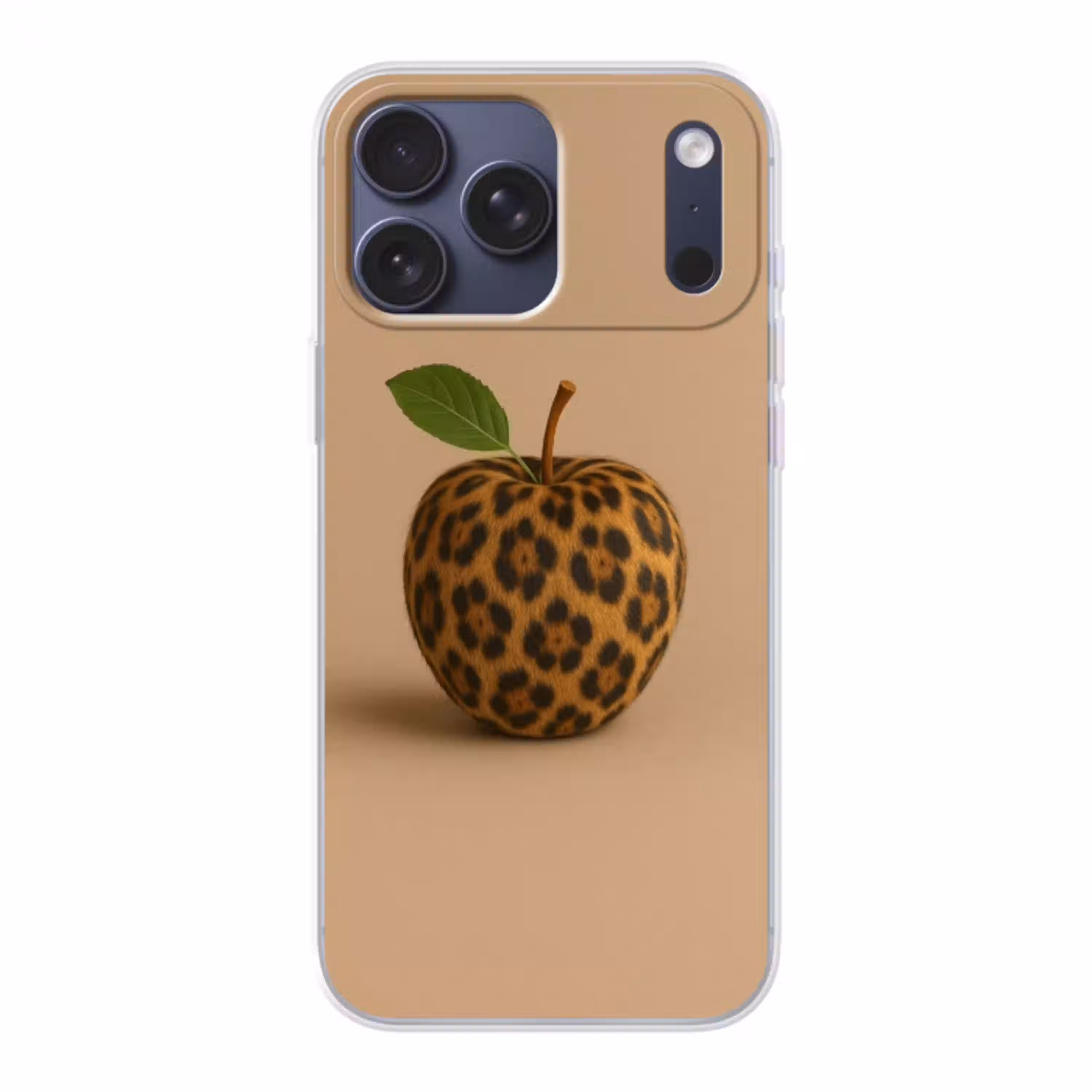 Appel - Panter - Blaadje - Groen Telefoonhoesje iPhone 17 Pro Max klein -3d