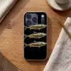 Vissen - Goud - Zwart Telefoonhoesje iPhone 17 Pro klein -sfeer1