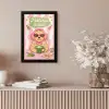 Matcha - Hond - Roze - Groen fotolijst zwart zonder passe partout klein -sfeer5