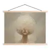 Dromerig - Beige - Paardenbloemzaadjes textielposter latten blank klein -3d