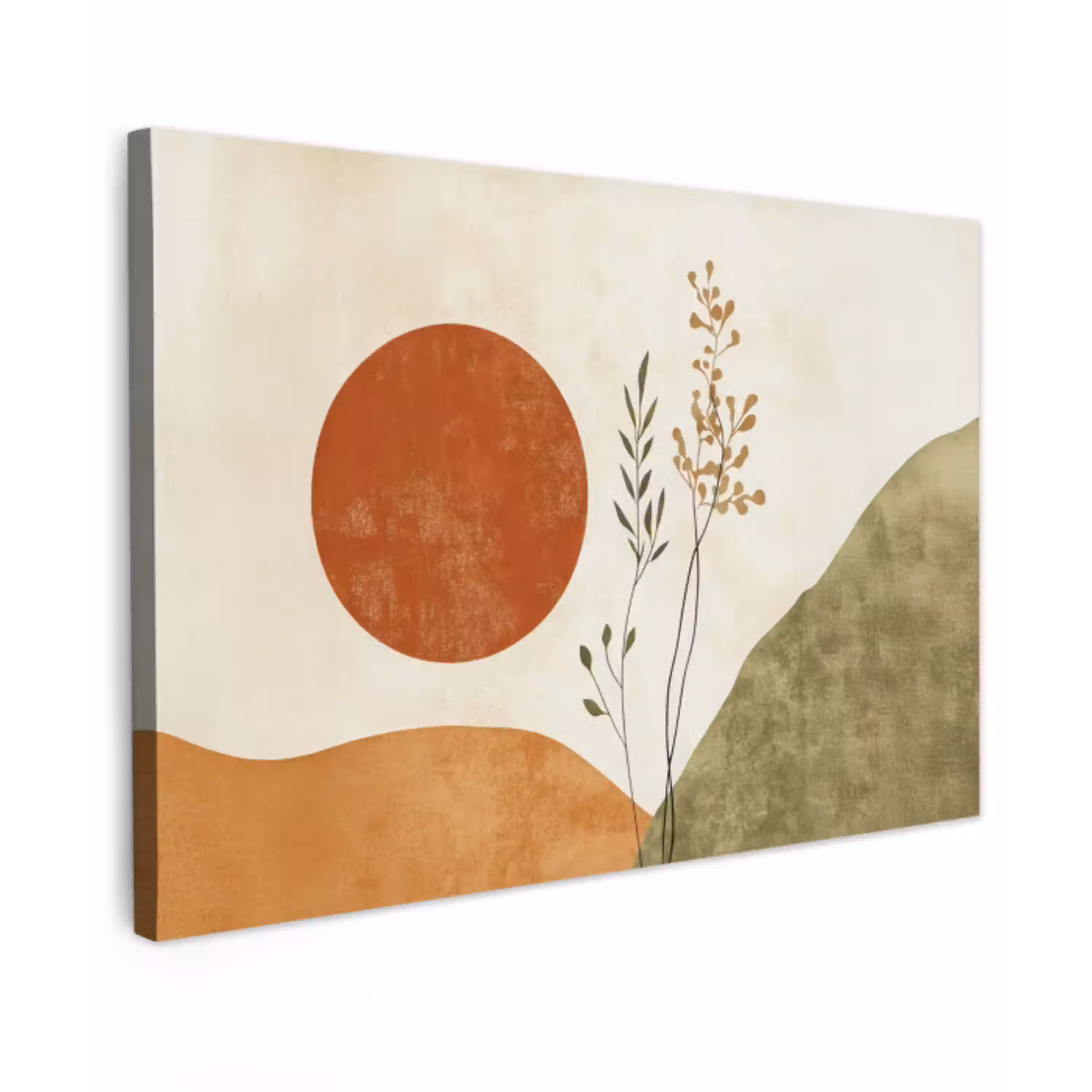 Zon - Abstract - Takken - Oranje canvas 2cm klein -z3d