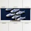 Vissen - Delfts - Blauw - Keramiek keuken achterwand 2 middel -3d