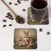 Haas - Stilleven - Bloemen onderzetter kurk middel -sfeer2