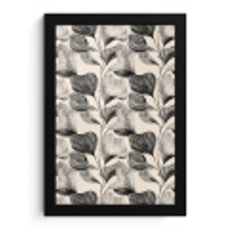 Botanisch - Bladeren - Zwart fotolijst zwart zonder passe partout klein 224 -3d