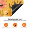 Bloemen - Geschilderd - Geel Inductie beschermer vinyl 3mm klein -zzzzzzz-td-onderkant