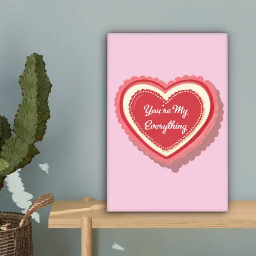Liefde - Hart - Valentijn canvas 2cm klein -sfeer4