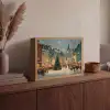 Kerstsfeer - Stadsplein - Kleurrijk Light Box met batterij (Wandlamp) middel -sfeer2