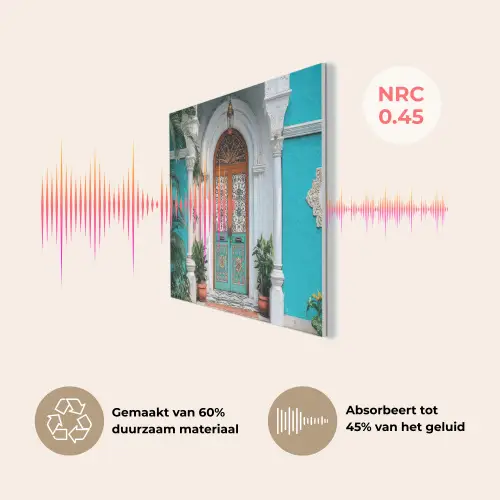 Zuilen - Sierlijke - Deur - Blauw PET vilt klein -USP_NL