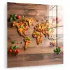 Wereldkaart - Pizza - Houten ondergrond plexiglas 5mm klein -zzzproduct_nieuw