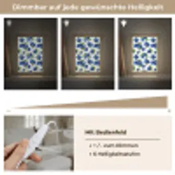 Bessen - Patroon - Blauw Light Box met kabel (Tafellamp) klein 925 -USP_dimbaarDE