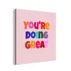 You're doing great - Roze - Kleurrijk aluminium wit klein -3d